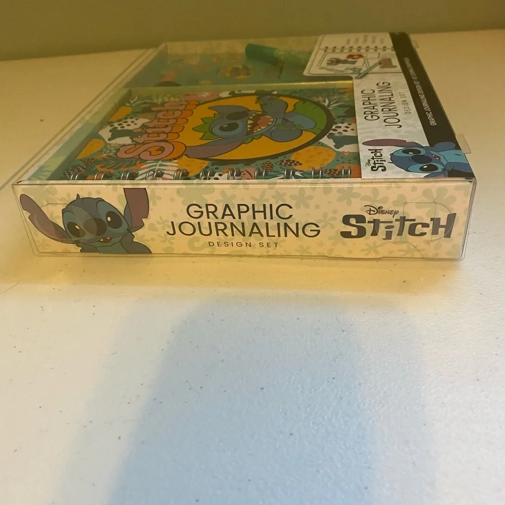 Disney Stitch Graphic Journaling Design Set - Teal & Yellow